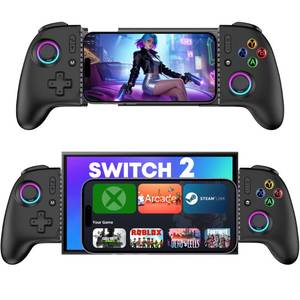 lot 6127 image: ��Anti-Drift & Fast-Connect��Wireless Gaming Controller for iPhoneAndroid, Hall Joystick&Trigger Bluetooth Phone Controller, Handheld Game Console Quality - For Cloud Gaming,Genshin Impact,Roblox,Call of Duty