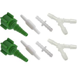 lot 6162 image: 8pk Oxygen Tubing Connector Kit (2ea Straight, Swivel, Y, Christmas Tree)