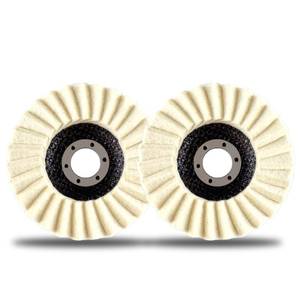 lot 6168 image: Wool Felt Flap Polishing Disc, Wool Felt Flap Discs Polishing Wheel, 4.5 Inch Wool Polishing Wheel for Angle Grinder, Metal, Marble, Stone, Furniture, Car Wax (2)