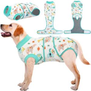lot 6176 image: Kuoser Recovery Suit for Dogs Cats After Surgery, Professional Pet Recovery Shirt Dog Abdominal Wounds Bandages, Substitute E-Collar & Cone,Prevent Licking Dog Onesies Pet Surgery Recovery Suit size XL
