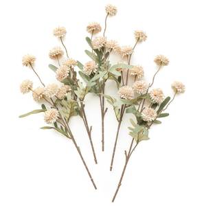 lot 6191 image: Floroom 5pcs Beige Faux Silk Mums Artificial Flowers, Bulk Fake Small Mini Chrysanthemums with Stems for DIY Champagne Wedding Centerpieces Floral Arrangements Vase Fillers Home Decorations