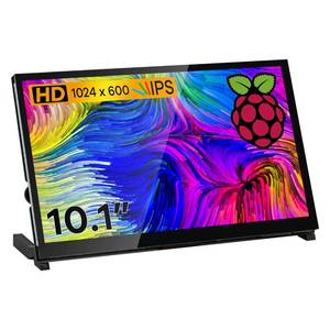 Hosyond 10.1\" IPS LCD Capacitive Touch Screen HDMI Display Portable Monitor 1024X600 Built-in Dual Speakers for Raspberry Pi 5/4/3 Xbox PS4 Windows 7/8/10