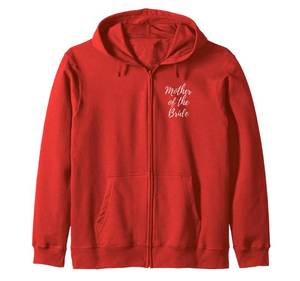 lot 6254 image: Port and company size small Mother of the Bride Shirt Matching Wedding Day Mom Gift Idea Zip Hoodie