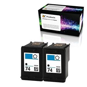 lot 6283 image: OCProducts Refilled Ink Cartridge Replacement for HP 74 for Officejet J6480 Photosmart C4400 C4380 C4500 Deskjet D4260 Printers (2 Black)