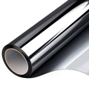 lot 6288 image: Window Privacy Film One Way Daytime Mirror Tint Treatments UV Heat Control Vinyl Stickers Sun Block Glass Paper Door Covering Reflective (Black Silver, 17.5 Inch x 15.7 Feet)