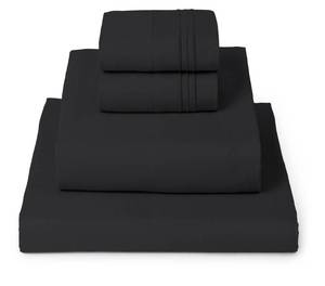lot 6307 image: Mellanni Queen Sheets Set - 4 PC Iconic Collection Bedding - Hotel Luxury, Extra Soft, Cooling Bed Sheets - Wrinkle, Fade, Stain Resistant (Queen, Black)