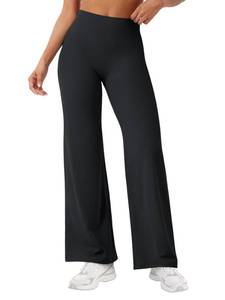 lot 6339 image: YEOREO Workout Leggings Womens No Front Seam Straight Leggings 29 High Waist Buttery Eddiy Gym Yoga Pants Black S
