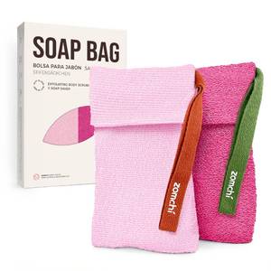 lot 6354 image: ZOMCHI Soap Bags, Soap Savers for Bar Soap with Different Exfoliating Level, Soap Pouch for Body Wash (2 Pieces, Pink)