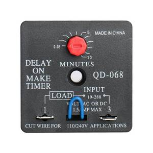 lot 6356 image: BAOMAIN Delay ON Make Timer QD-068 10 Minutes Adjustable 110240 VAC time delay Switch Replacement (1)
