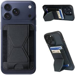 lot 6378 image: JIKAMO for MagSafe Wallet, Slim Magnetic Wallet for iPhone Magnetic Card Holder, Mag Safe Wallets with Phone Stand fits 5 Cards MagSafe Case iPhone 171615141312 Series, Minimalist RFID, Black