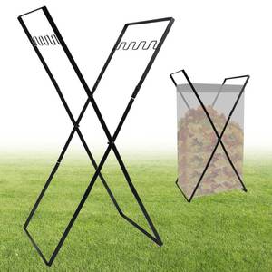 lot 11332 image: YZIVTAOTIE Leaf Bag Holder, Outdoor Foldable Trash Bag Holder Stand for 30��50 Gallon Yard Bags, Outdoor Cleanup, Camping & Lawn Work