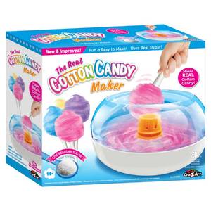 lot 11346 image: Cra-Z-Art Cotton Candy Maker, DIY Homemade Real Cotton Candy Machine for Kids, Comes with Paper Cones, and Measuring Spoons