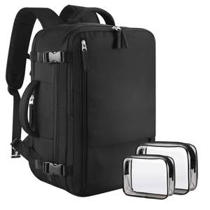 lot 11350 image: Sinaliy Large Travel Backpack for Women Men, Expandable 40L Carry On Backpack, 17 Inch Laptop Backpack College Bookbag, Waterproof Travel bag as Person Item Flight Approved