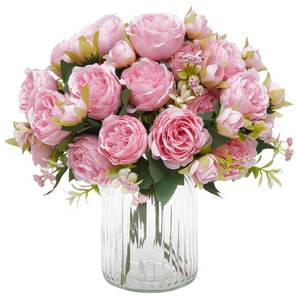 lot 11353 image: MARTINE MALL 4 Packs Peonies Artificial Flowers, Light Pink Artificial Peonies, Silk Peonies Flowers Fake Peonies Artificial Flowers Peonies Bouquet for Centerpiece Table Wedding Party Home Decor