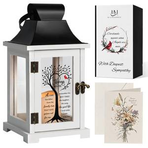 lot 11362 image: HugMemories Memorial Lantern, Sympathy Gift for Loss of Love One, Funeral Bereavement Gift in Memory of Mother Father Mom Dad Husband Wifey