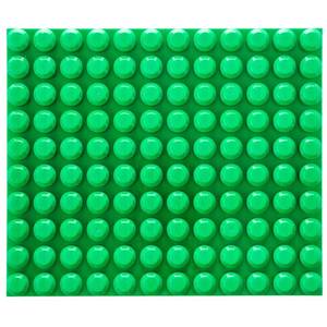 lot 11371 image: Strictly Briks Mega Toy Building Block Baseplate, Beginner Bricks Stackable Plate, Large Pegs for Toddlers, Compatible with All Major Brands, Kids Easter Gift, Green, 12.5 x 15 inches