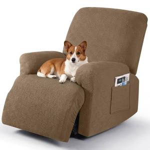 lot 11392 image: Timeles Recliner Covers Recliner Chair Covers Reclining Couch Covers Sofa Slipcovers Stretch Soft Washable (Single-Seater, Light Brown)