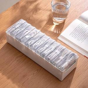lot 11401 image: 11 Box Cable Organizer Storage Box, Desktop Cable Management with Switch, Power Cord Organizer for Office,Home,Desk Accessories Storage Stationery Supplies and Accessories��White��