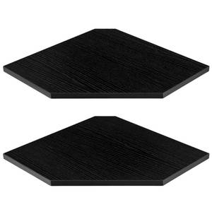lot 11412 image: Realgulf Corner Shelves 2-Pack for Bathroom & Kitchen, Space-Saving Floating Corner Wall Shelf with Easy Installation- Black