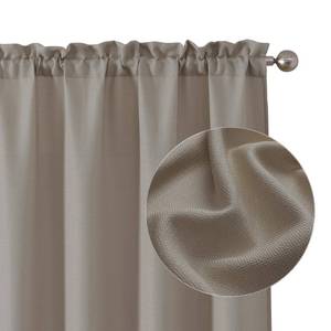 lot 11416 image: Chyhomenyc Stone Beige Curtains 72 Inch Length 2 Panels Set, Faux Linen Textured Semi Sheer Light Filtering Soft Airy Privacy Farmhouse Curtain Drapes for Living Room Bedroom, 40 Wx72 L Inches