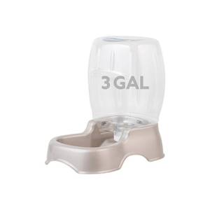 lot 11417 image: Petmate Pet Cafe Cat and Dog Water Dispenser - Water Bowl for Cats and Dogs, USA Made, 3 GAL, Pearl Tan
