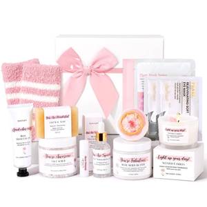 lot 11425 image: Spa Gifts for Women 13Pcs Mothers Day Gifts Happy Birthday Gift Baskets Christmas Relaxation Home SPA Kit Rose Bath Set Self Care Package Thank You Box for Mom Her Sister Teacher Friends Pink