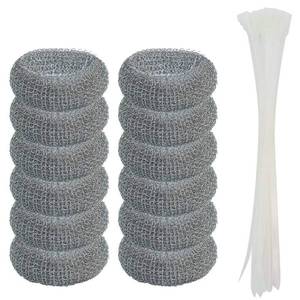 lot 12341 image: 12 Pack Washing Machine Lint Traps with 12 Nylon Cable Ties, Wobe Laundry Mesh Washer Sink Drain Hose Screen Filter The Laundry Water Snare Net Rustproof Lint Catcher(Missing Some)