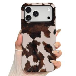 lot 12344 image: Skyseaco for iPhone 17 Pro Case, Treny Cow Print Phone Case Hybrid 2-Layer Hard Shell,Shockproof Soft for Girl Women Boy Men