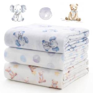 lot 12346 image: Momcozy Muslin Swaddle Blankets, Breathable and Skin-Friendly Receiving Blankets, Best Wishes Swaddle Blanket Shower Gifts & Baby Registry Essentials, Large 47x47, Cuddle Buddies