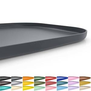 lot 12371 image: SMILOOL Silicone Pet Feeding Mat with Raised Edge for Food and Water, Dog Bowl Mats, Cat Bowls Placemat with High Lip for Floor Waterproof, Rubber Tray for Cats and Dogs 19 x 12 x 0.7 Dark Grey