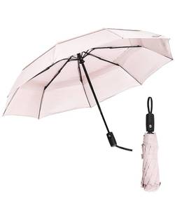 lot 12378 image: Mr. Pen- Windproof Travel Umbrella, Ros� Whisper, Automatic Umbrellas for Rain, Umbrellas for Rain Windproof, Portable Umbrella