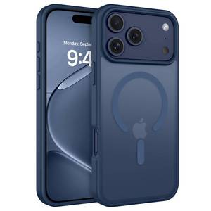 lot 12389 image: BENTOBEN Magnetic for iPhone 17 Pro Case 6.3 2025, Compatible with Magsafe Cute Slim Matte Military Shockproof Drop Protective Bumper Girl Women Men Boy Phone Cover for iPhone 17Pro, Deep Blue