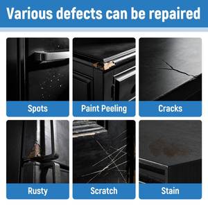 lot 12409 image: Black Touch Up Paint High-Gloss Black Multi Surface Acrylic Touch Up Paint Pen Scratch Repair for Metal,Wall,Cabinets,Appliances,Wood,Door,Furniture,Enamel 1.5 Fl Oz