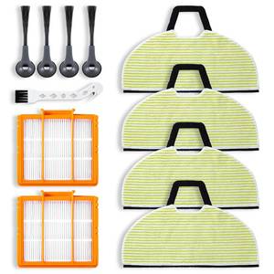 lot 12413 image: 4 Mop Pads Replacement Parts for Shark RV2610WA, AV2610WA, RV2620WD, RV2410WD AI Ultra 2-in-1 Robot Vacuum and Mop Accessories, 4 Mop Pads, 2 Filter, 4 Side Brush Combo