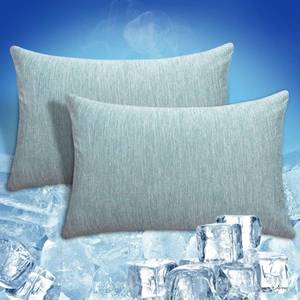 lot 12427 image: CHOSHOME Cooling Pillow Cases Zipper Pillow Covers Q-Max  0.45 Zippered Pillowcases for Hot Sleepers, Soft, Breathable, Skin-Friendly, 2 Pack (Queen, 20x30, Green)
