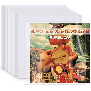 lot 12431 image: 20 Clear Vinyl Record Sleeves, 12 LP Outer Record Sleeves, 12.75 x 12.75, 3.2 Mil Protective Album Covers for Single & Double Vinyl Records