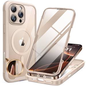 lot 12439 image: Miracase Magnetic for iPhone 16 Pro Case Full-Body Phone with Built-in Glass Screen Protector, Compatible with MagSafe Military Drop Proof 16 Pro Cover Bumper 6.3 inch, Desert