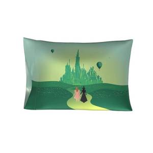 lot 14018 image: Wicked Elphaba and Glinda Beauty Silky Satin Standard Pillowcase Cover 20x30 for Hair and Skin, (Officially Licensed Product)