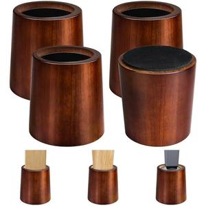 lot 14039 image: KOIKEY Furniture Raisers Bed Risers - 4 Inch Wooden Circle Heavy Duty Furniture Height Extenders Lifts for Sofa Couch Desk Chair Table Base Raising Space, Convenient Store and Cleaning, Pack of 4