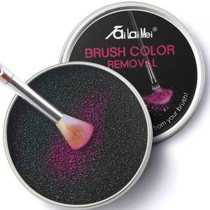 lot 14050 image: TailaiMei 2 Pack Color Removal Cleaner Sponge, Quickly & Easily Clean Makeup Brushes Powder Without Water or Chemical Solutions Eliminating Drying Time - Switch Eyeshadow Colored Immediately