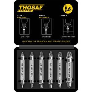 lot 14067 image: Gifts for Men,Damaged Screw Extractor Set,Fathers Day Gifts for Dad from Daughter Son,Mens Gifts for Dad,Husband,Stripped Screws Nuts & Bolts Drill Bit Tools for Easy Removal of Rusty Broken Screw