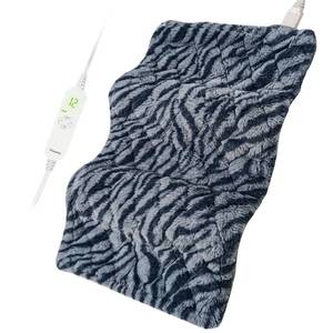 lot 14068 image: Pasonio Full Weighted Heating Pad for Back, Neck, and Shoulder Pain Relief with Auto Shut Off, Extra Large 12 x 24, Grey Blue-PLH02