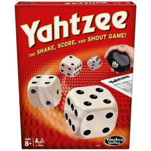 lot 14081 image: Hasbro Gaming Yahtzee Game, Fast-Playing Dice Games for Kids, Teens, and Adults, Strategy Games, Family Games for Kids, 2 or More Players, Ages 8 and Up