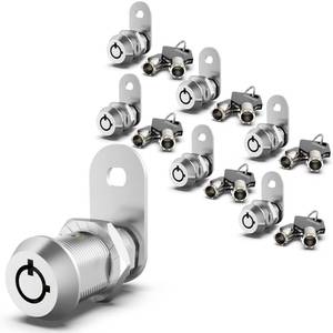lot 14108 image: inBovoga 6 Pack Cabinet Locks with Keys, 58 Cam Lock, RV Compartment Storage Locks RV Locks for Storage Door Drawer Tool Box Lock, Zinc Alloy