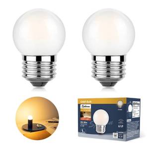 lot 14112 image: G40 Led Low Wattage Bulb 3W Equivalent 25 Watt Light Bulbs, Standard E26 Small Power, Frosted, Warm White 2700K, Dimmable for Bathroom Bedside Accent Lamps Appliance Bulb Refrigerator Pack of 2