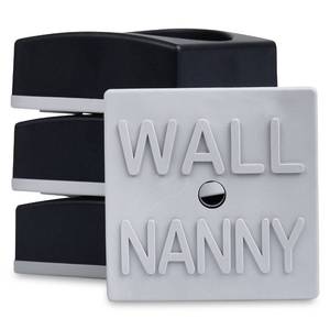 lot 14117 image: Wall Nanny Mini (4 Pack - Made in USA) Smallest Low-Profile Wall Protector for Baby Gates - Perfect in Doorways - Best Saver Cups Guard Pad Trim & Paint for Child Dog Pet Pressure Gate (Black)