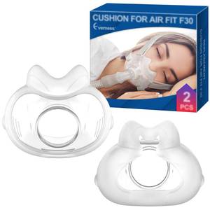 lot 14458 image: 2 Packs Full Face CPAP Mask Cushion (S) for ResMed Airfit F30, Highlights Minimal Contact & Leak-Free Seal, Compatible with Original F30 Frame - F30 Mask Small Accessories - Only Cushion Included