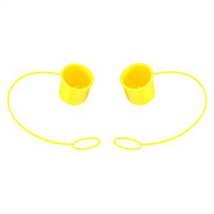 lot 14467 image: HXKDJ 2 Pack Compatible with Bradley 107-371 Tethered Dust Cover for Emergency Eye Wash Station - Faucet Mounted Sink Attachment, Replacement Plastic Dust Caps eyewash tank dust cover