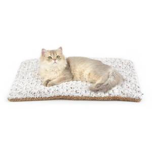 lot 20465 image: Self Warming Cat Bed, 24 x 18 Self Heating Pet Pad, Double Sided Heated Dog Mat Thermal Blanket, Soft Thermal Pet Cushion for Large Kittens Small Puppy