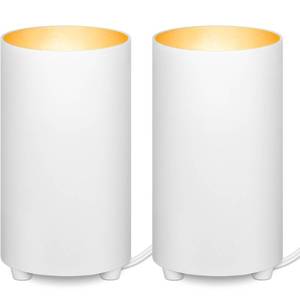 lot 1578 image: SUNVIE 2 Pack Up Lights Indoor Floor Can Light, Uplighting Indoor Spotlight Accent Lighting with 2700K GU10 LED Bulbs, 5W Uplights Floor Spot Light for Home Plant, 5.9 FT Plug Cord & Foot Switch